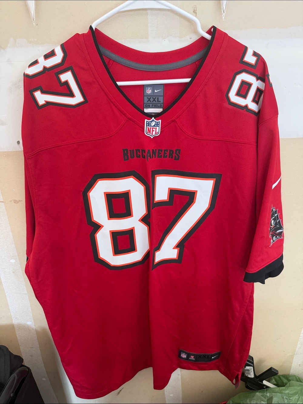 NFL Buccaneers Red #87 Men's Jersey XXL